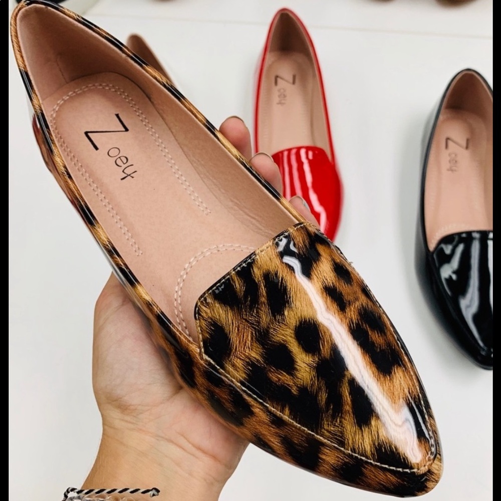 Leopard Patent Leather Mule